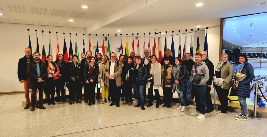 Administrateurs et salariés du réseau des MFR de Vendée au Parlement européen